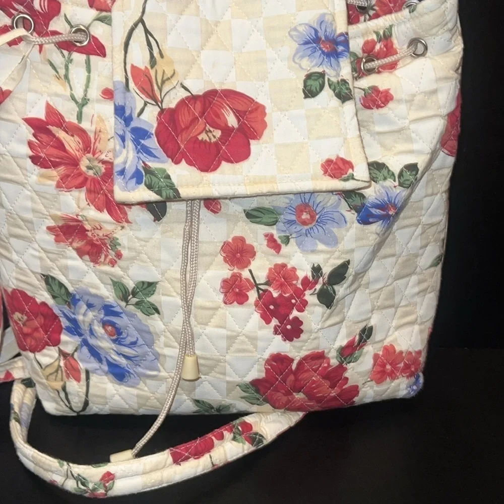 Floral Quilted Backpack